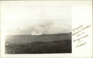 Hawaii Kilauea Volcano Crater c1910 Real Photo Postcard #2