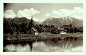 RPPC Mission Range Trout Co Mission Range Mountains Montana Photo Postcard 1945