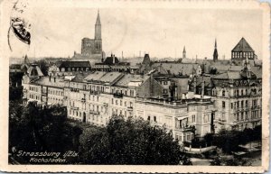 Postcard France Strassburg Kochstaden bird's eye view