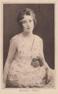 Manora Thew Silent French Crime Movie WW1 Actress Arsene Lupin Postcard