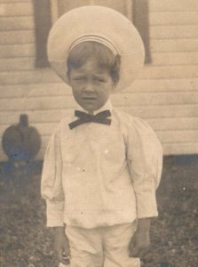 C.1910 RPPC Cute Boy Dressed Up As Buster Brown Comic Book Character F166