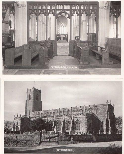 Blythburgh Church Norfolk 2x Vintage Real Photo Postcard s