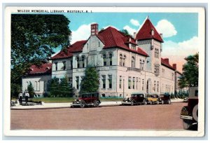 1935 Wilcox Memorial Library Exterior Westerly Rhode Island RI Vintage Postcard