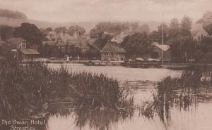 The Swan Hotel Streatley Berkshire Antique Postcard