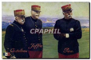 Postcard Old Army Generals Castelnau Joffre Pau