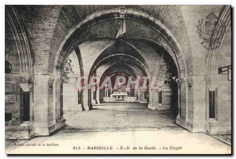 Postcard Old Marseille N D Guard Crypt