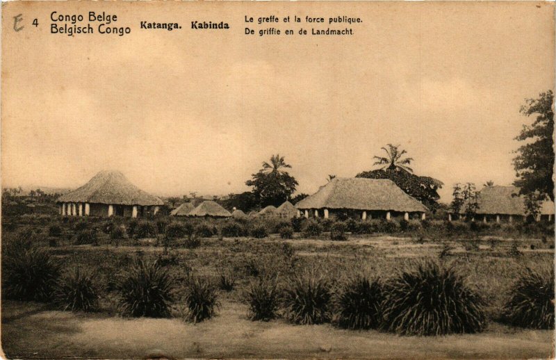 PC CPA BELGIAN CONGO, KATANGA, KABINDA, LE GREFFE, VINTAGE POSTCARD (b12565)