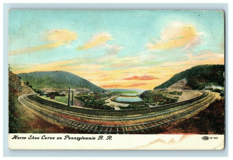 1908 Horse Shoe Curve on Pennsylvania R. R. Postcard P168 