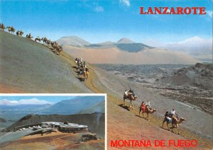 B110774 Spain Islas Canarias Lanzarote The Mountin of Fire Caravan with Camels