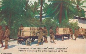 1920s Texaco Oil Advertising Africa Transportation Natives Wagons Postcard