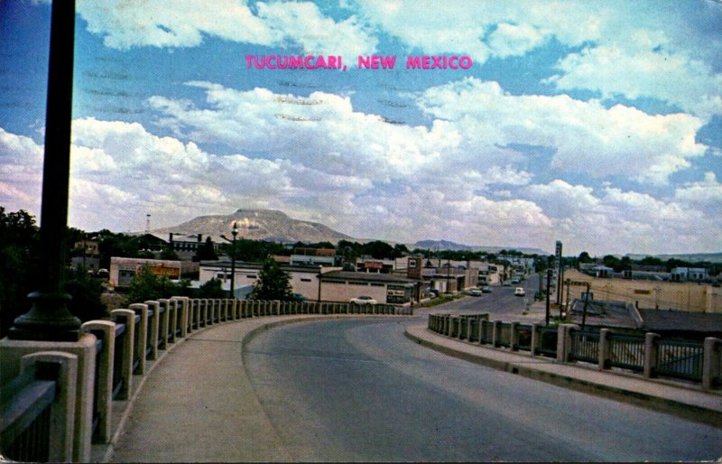 New Mexico Tucumcari View Of Downtown 1971