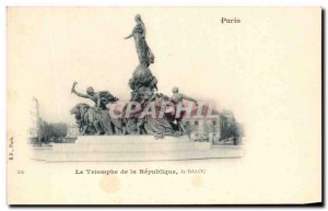 Old Postcard Paris Triumph of the Republic of Dalou