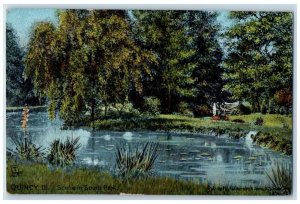 c1910's Scene In South Park River View Quincy Illinois IL Tuck's Posted Postcard