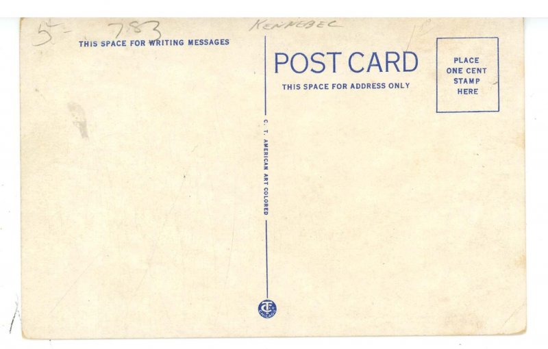 ME - Augusta. Water Street looking North ca 1930