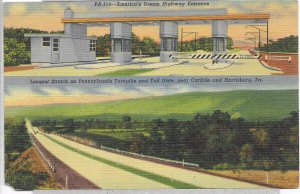 US used Pennsylvania Turnpike, America's Dream Highway #804, Mailed 1949.  Nice.
