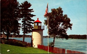 Vtg 1950 Whitlocks Mill Light Lighthouse St Croix River Calais Maine ME Postcard
