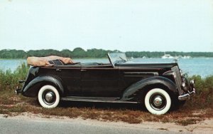 Vintage Postcard 1936 Packard Model 120B Convertible Sedan Original Unrestored