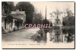 Old Postcard Chateau de Chantilly ponds of Comelle