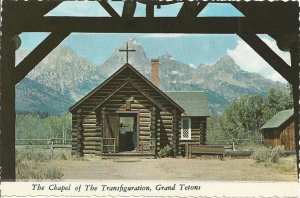 The Chapel of The Transfiguration, Grand Tetons, Moose, WY Vintage Postcard