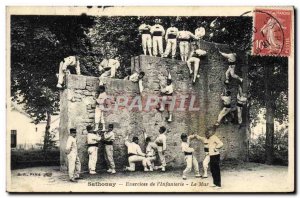 Postcard Old Army Sathonay Exercises of & # 39infanterie Wall