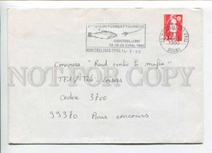 421495 FRANCE 1990 year FISHING Montbeliard Ppal ADVERTISING real posted COVER