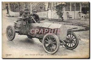 Postcard Old Automobile Circuit Piacenez on Dieppe car Itala