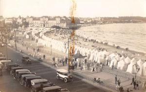 Montevideo Uruguay Beach Scene Real Photo Antique Postcard J44841