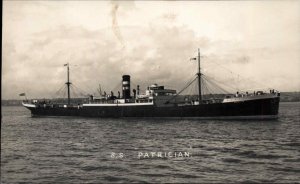 Steamer Steamship S.S. Patrician Vintage Real Photo RPPC Postcard