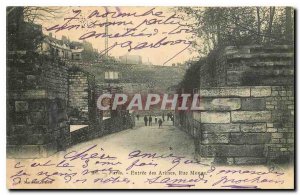 Old Postcard Entree des Arenes Paris Rue Monge