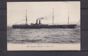 FRENCH SHIP,   SALAZIE , c1910 ppc., unused.