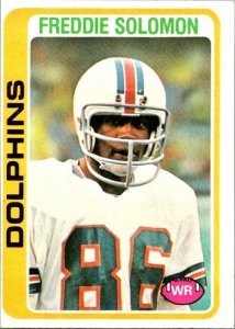 1978 Topps Football Card Freddie Solomon Miami Dolphins sk7230