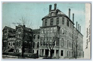 1913 St. Lukes Hospital Cedar Rapids Iowa IA Antique Posted Postcard 