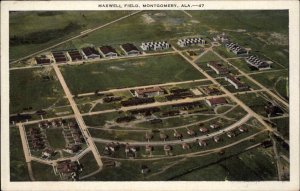 Montgomery Alabama AL Airport Maxwell Field c1940s Postcard