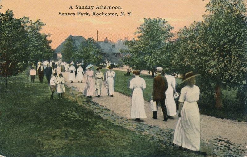 Sunday Afternoon Stroll - Seneca Park, Rochester, New York - pm 1919 - DB