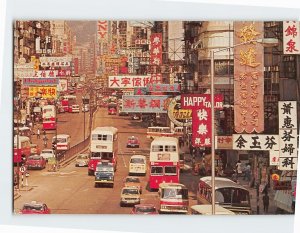 Postcard Nathan Road Monkok Kowloon Hong Kong