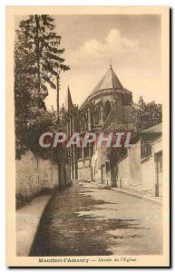 Old Postcard Montfort l'Amaury Apse of the Church