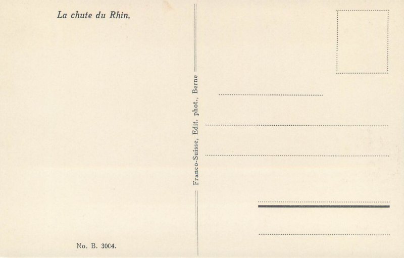 Switzerland Rheinfall photographic postcard