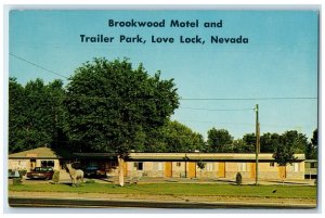 Brookwood Motel And Trailer Park Car Love Lock Nevada NV Vintage Postcard
