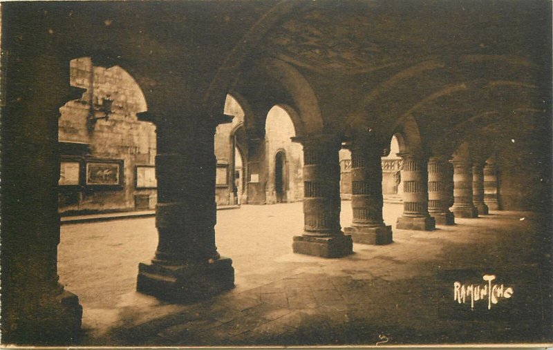 Postcard France la rochelle city hall columns