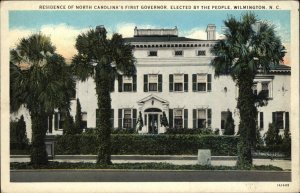 Wilmington North Carolina NC Governor's Mansion Home Vintage Postcard