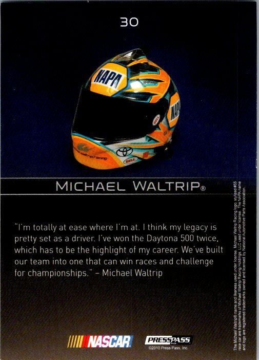 NASCAR 2010 Premium Sports Card Michael Waltrip sk0775