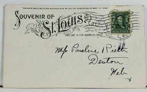 St Louis Multi View Patriotic 1906 Postcard L17