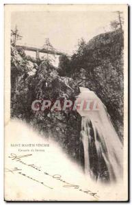 Old Postcard Saint Martin Vesubie waterfall Boreon