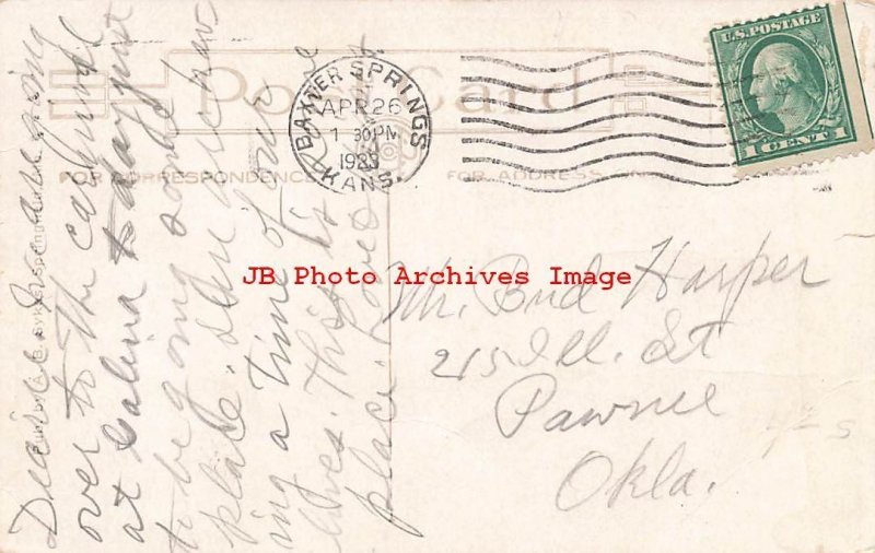 KS, Baxter Springs, Kansas, Post Office Building, Supply Company Store,  1923 PM | United States - Kansas - Other, Postcard / HipPostcard