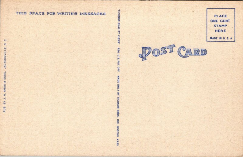 Vtg 1940s Landing Rubber Boats Camp Lejeune Marine Base New River NC Postcard