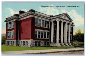 c1910 Roadside View Allegany County High School Cumberland MD Vintage Postcard