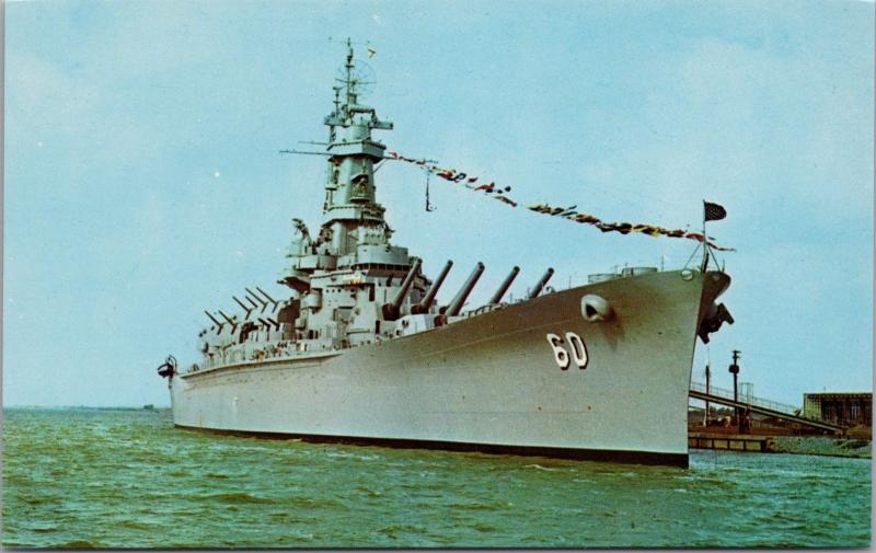 USS Alabama Battleship Unused Vintage Postcard E31