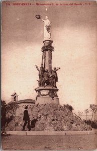 Spain Montserrat Monumento a Los Heroes del Bruch Vintage Postcard C171