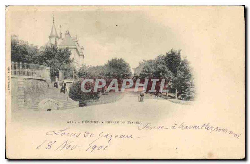 Old Postcard BEAIERS BETWEEN THE PLATEAU