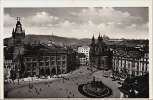 Czech Republic Praha Prague The Old Town Square, Town Hall Vintage Postcard C203